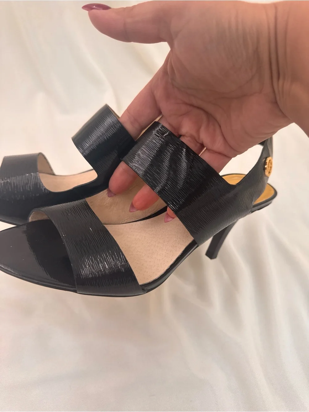Michael Kors Black Sling Back Heels